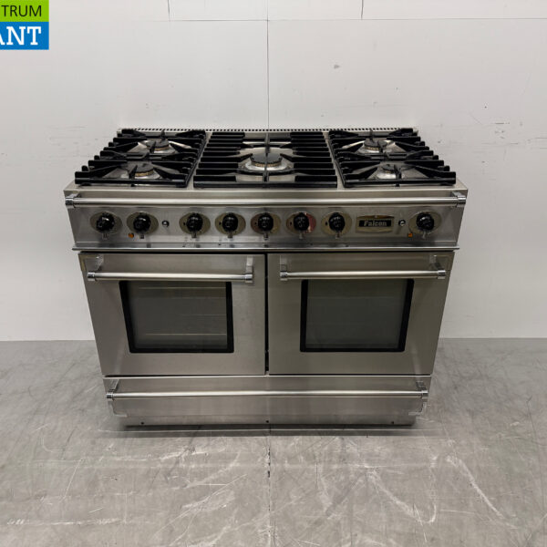 Cuisinière Falcon inox 5 feux avec double four Propane + 400V Horeca