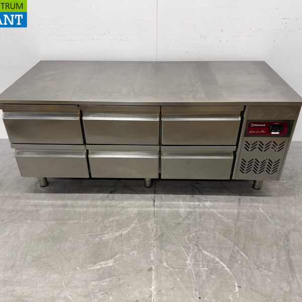 Réfrigérateur à structure diamantée en acier inoxydable 6 tiroirs 160 cm 230V Horeca