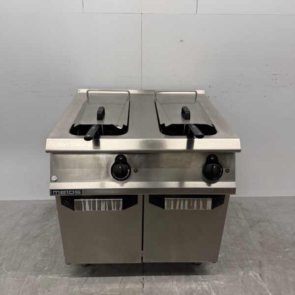 Friteuse double Metos en acier inoxydable 2 x 15 litres 400V Horeca