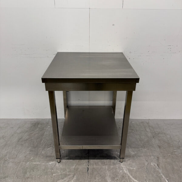 Table de travail en acier inoxydable avec étagère 70 x 70 x 88 cm Restauration