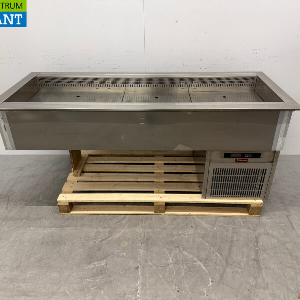 Saladière en acier inoxydable Diamond Drop In Koelbak 5 x 1/1 GN 176,5 cm Horeca