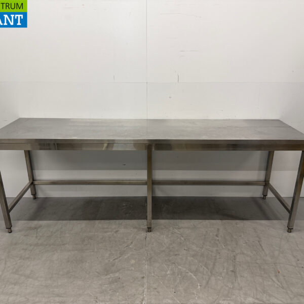 Table de travail en acier inoxydable 270 x 70 x 93,5 cm Horeca