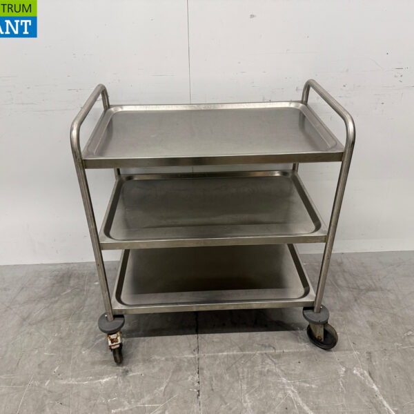 Acier inoxydable Blanco Chariot de service 3 étages 82,5 x 52,5 x 95 cm Horeca