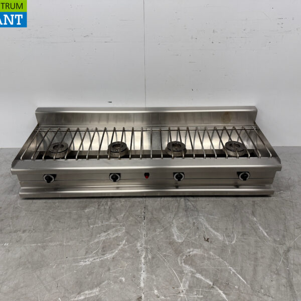 Réchaud à crêpes Visvardis en acier inoxydable 4 brûleurs 4 x 8,5 kW 160 cm Propane Restauration
