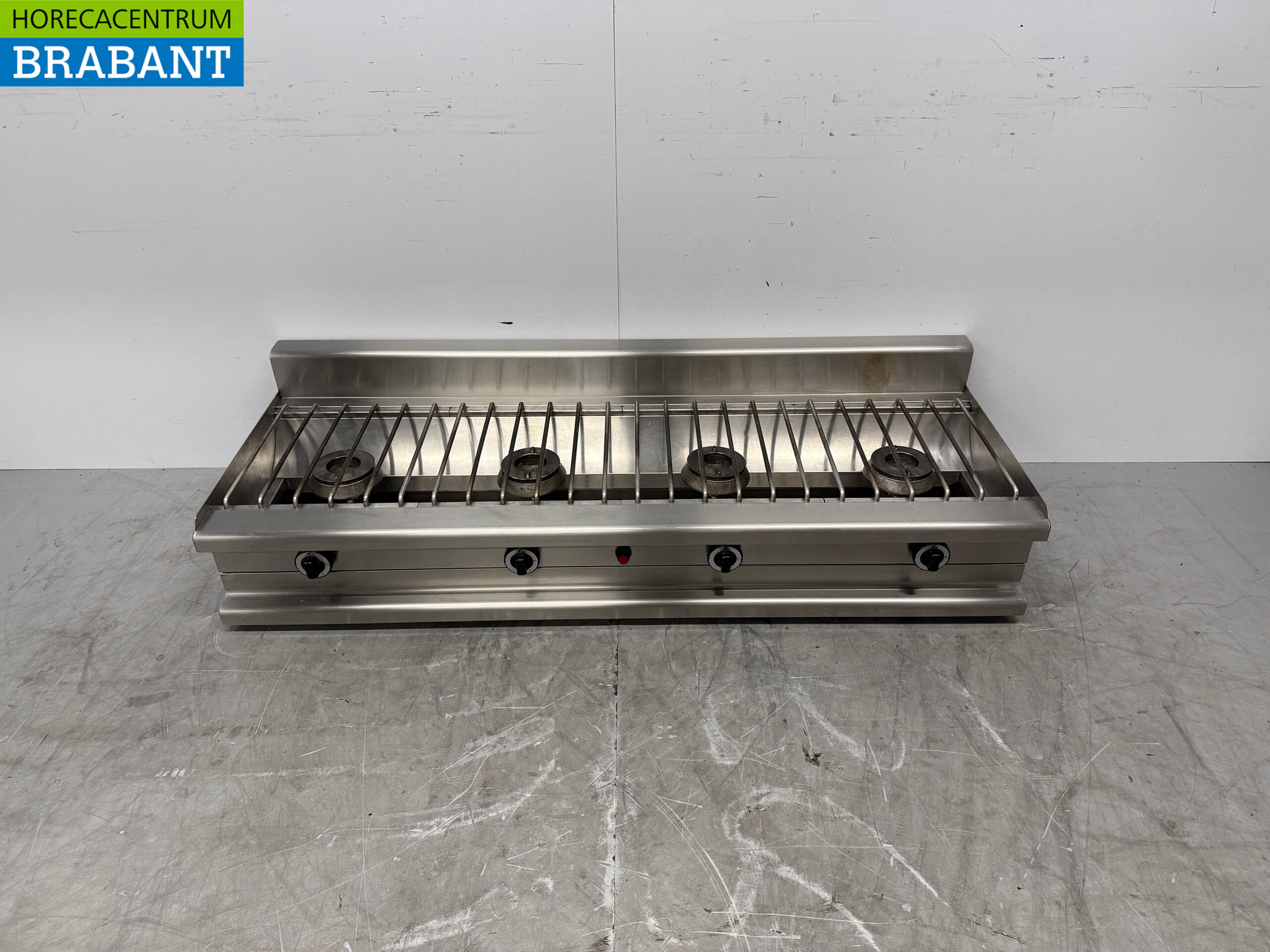 Réchaud à crêpes Visvardis en acier inoxydable 4 brûleurs 4 x 8,5 kW 160 cm Propane Restauration