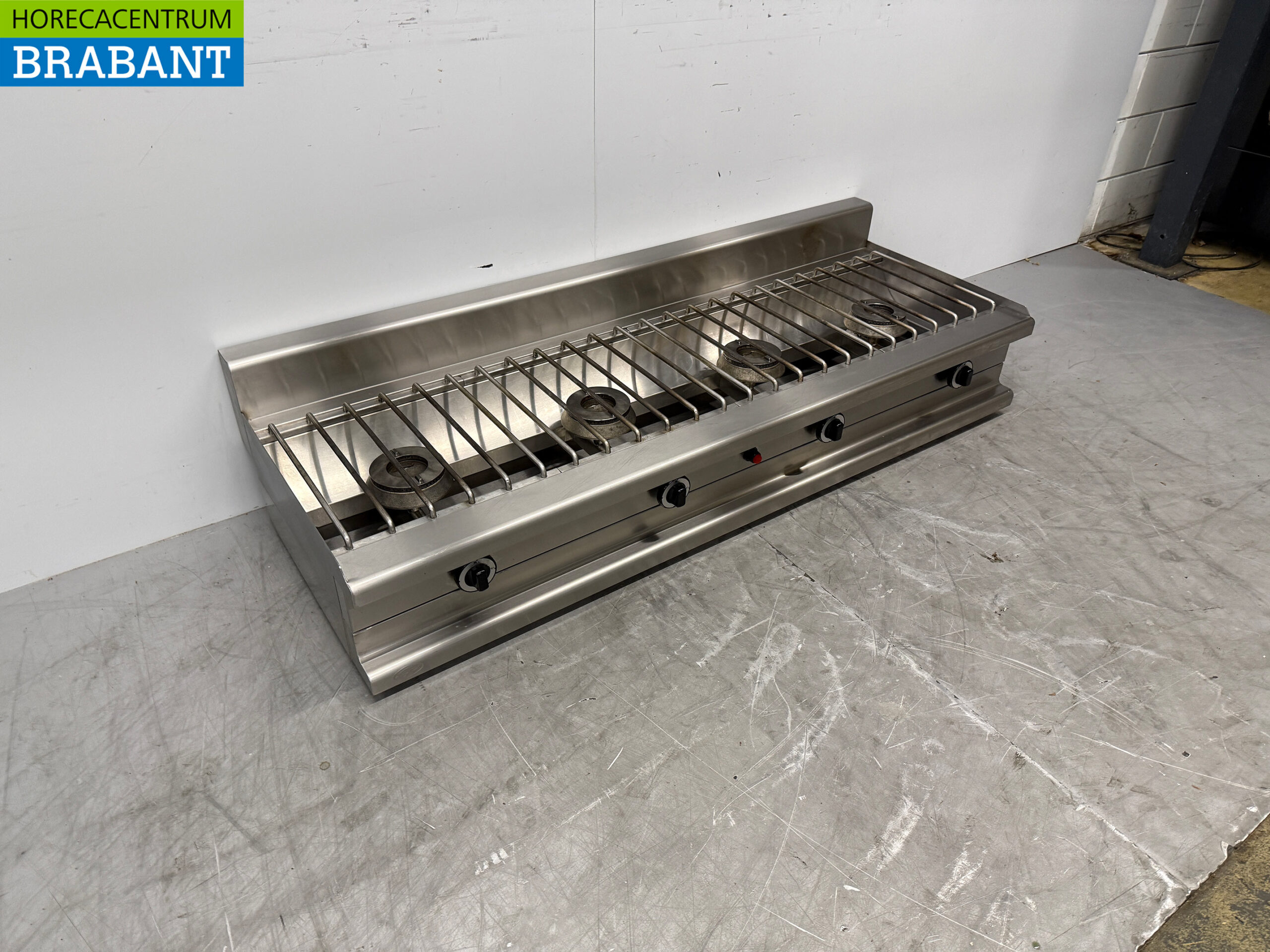 Réchaud à crêpes Visvardis en acier inoxydable 4 brûleurs 4 x 8,5 kW 160 cm Propane Restauration – Image 3