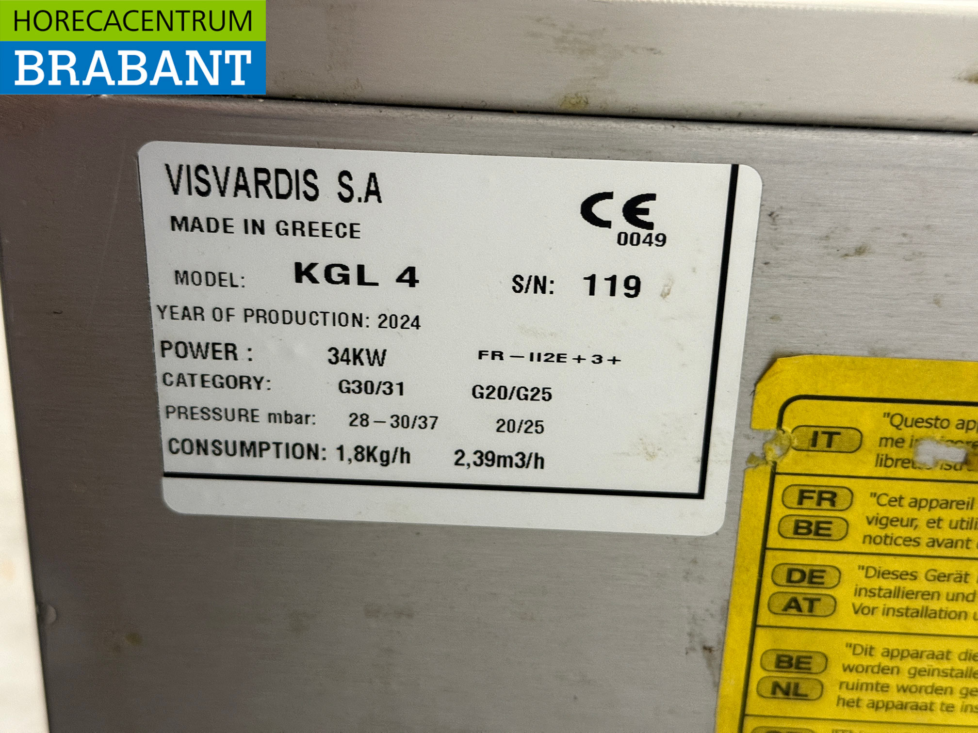 Réchaud à crêpes Visvardis en acier inoxydable 4 brûleurs 4 x 8,5 kW 160 cm Propane Restauration – Image 5