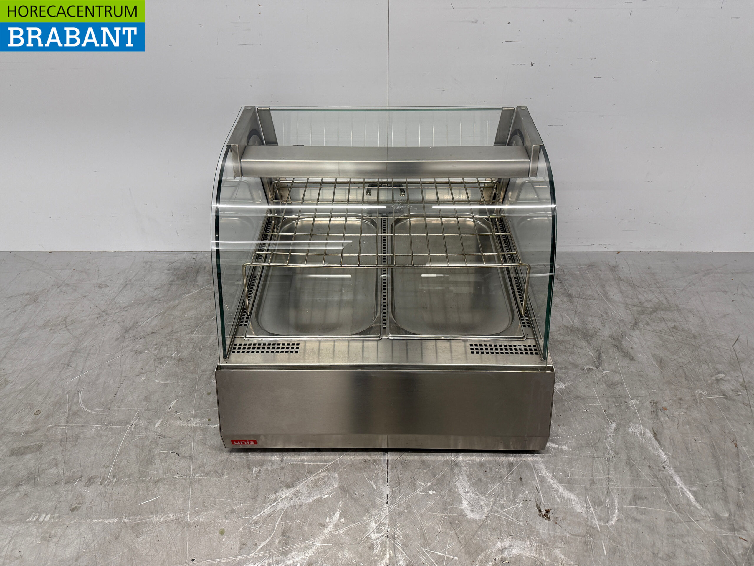 Vitrine Unis en acier inoxydable 2 x 1/1 GN 230V Horeca