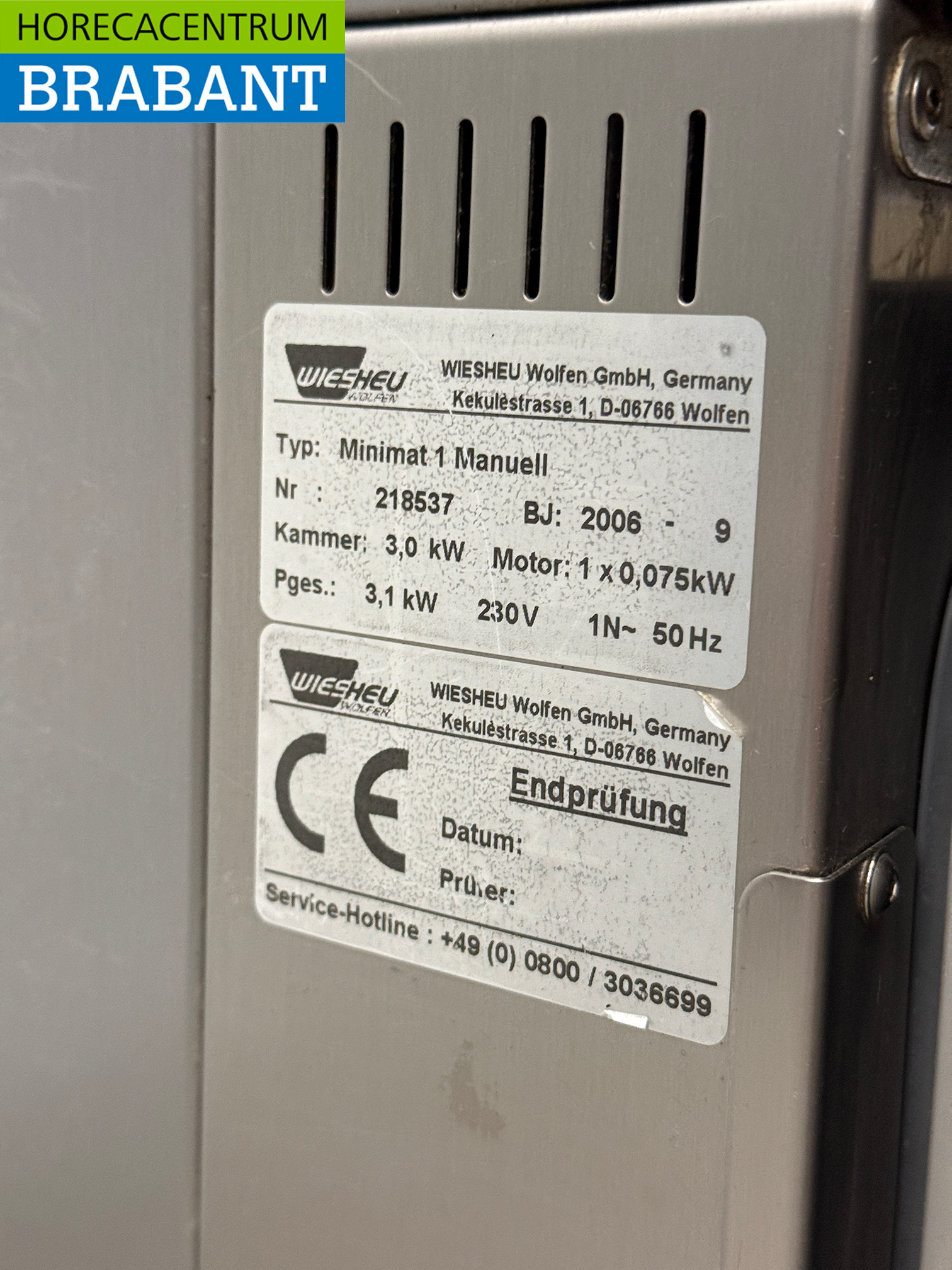 Acier inoxydable Wiesheu Four à air chaud 3 x 45/35 cm 230V Horeca – Image 6