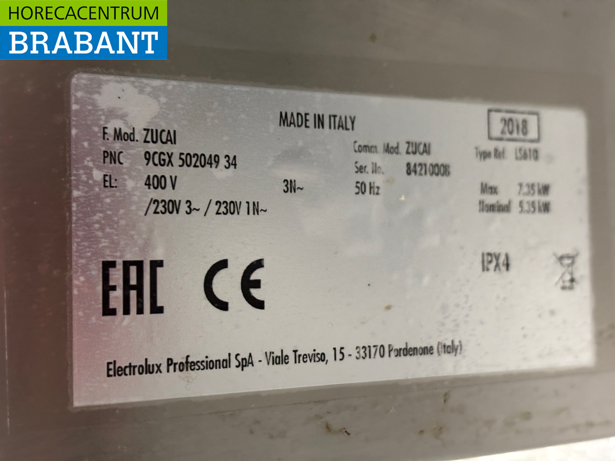 Lave-vaisselle Zanussi Zucai en acier inoxydable 230V Horeca – Image 6