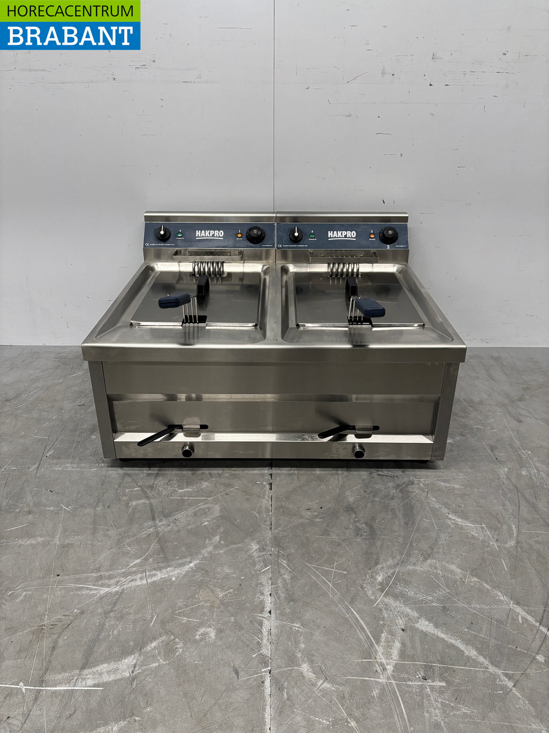 Friteuse Hakpro en acier inoxydable 2 x 12 litres 2 x 400V Horeca