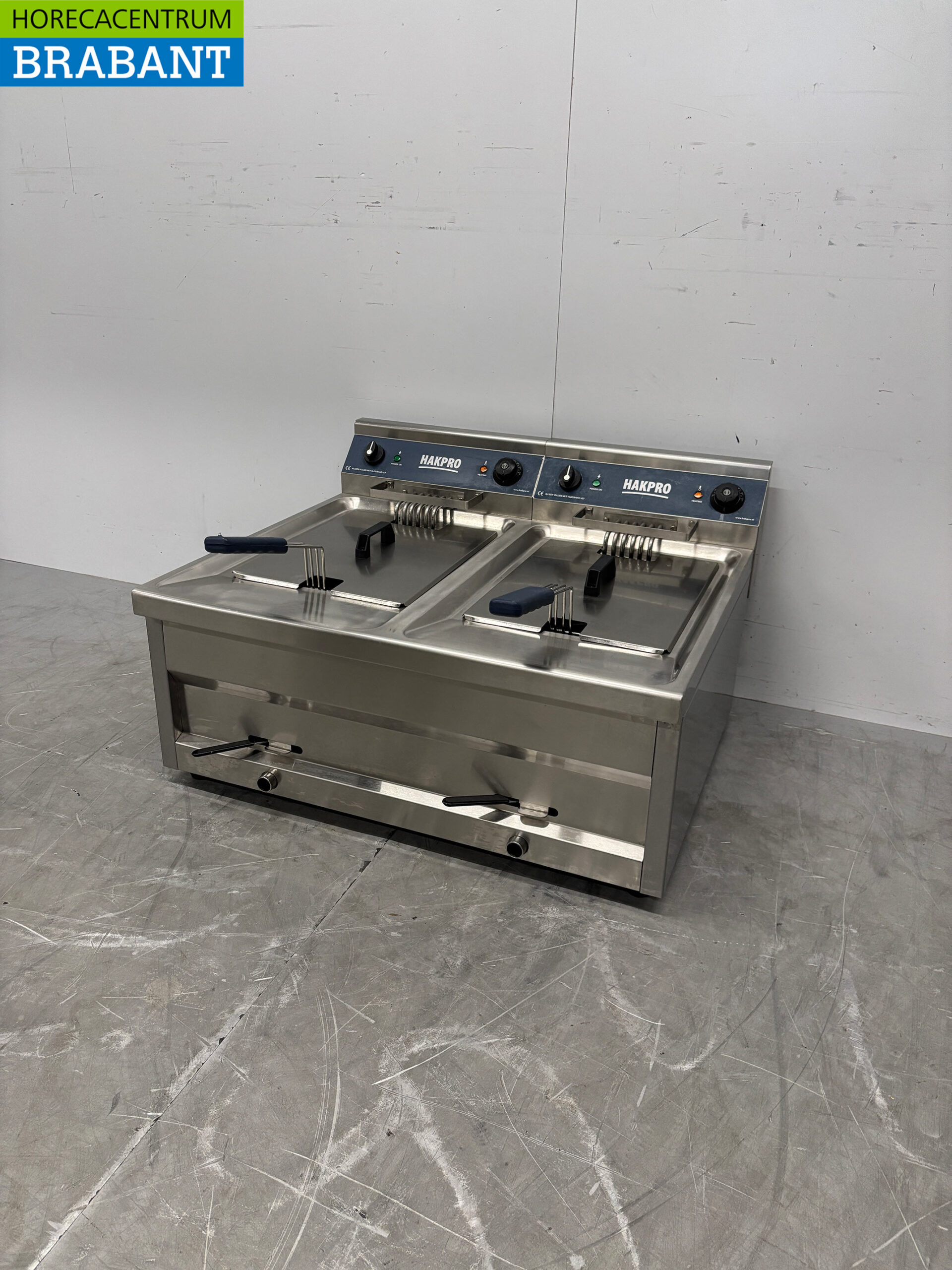 Friteuse Hakpro en acier inoxydable 2 x 12 litres 2 x 400V Horeca – Image 2