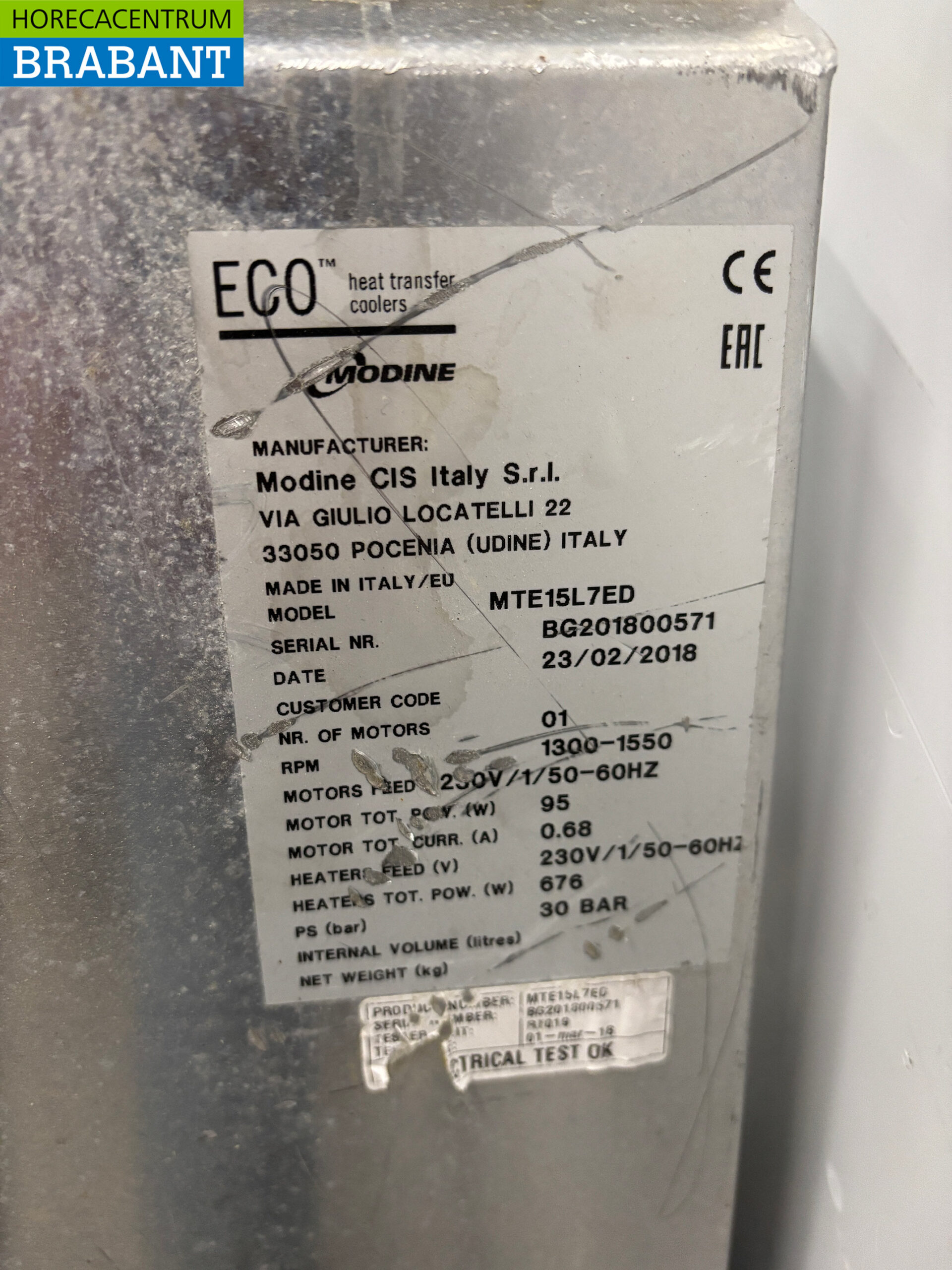 Acier inoxydable Modine MTE15L7ED Evaporateur Unité de Plafond Congélateur 230V Horeca – Image 5