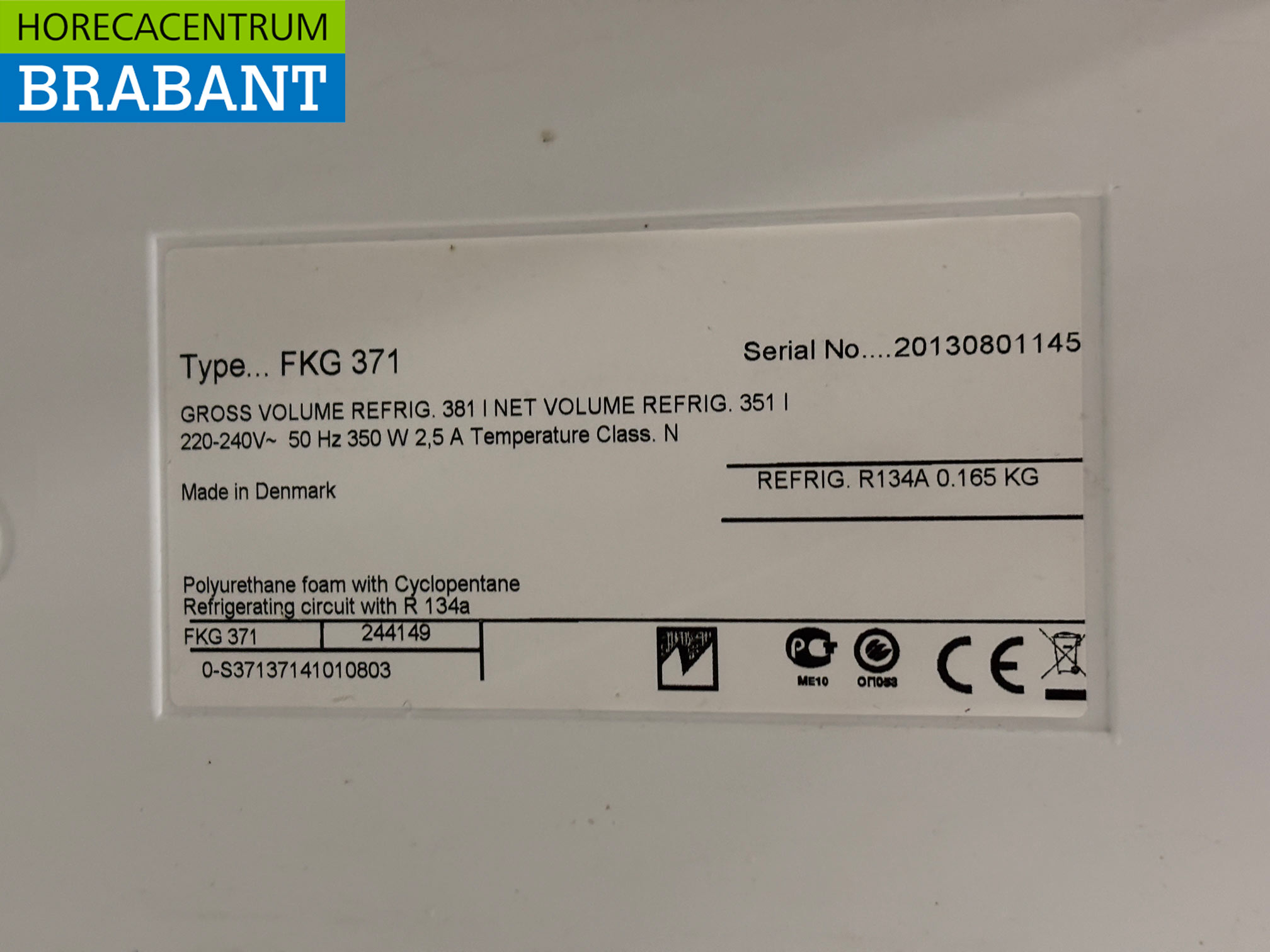 Vestfrost Réfrigérateur à porte vitrée 381 litres 230V Horeca – Image 5