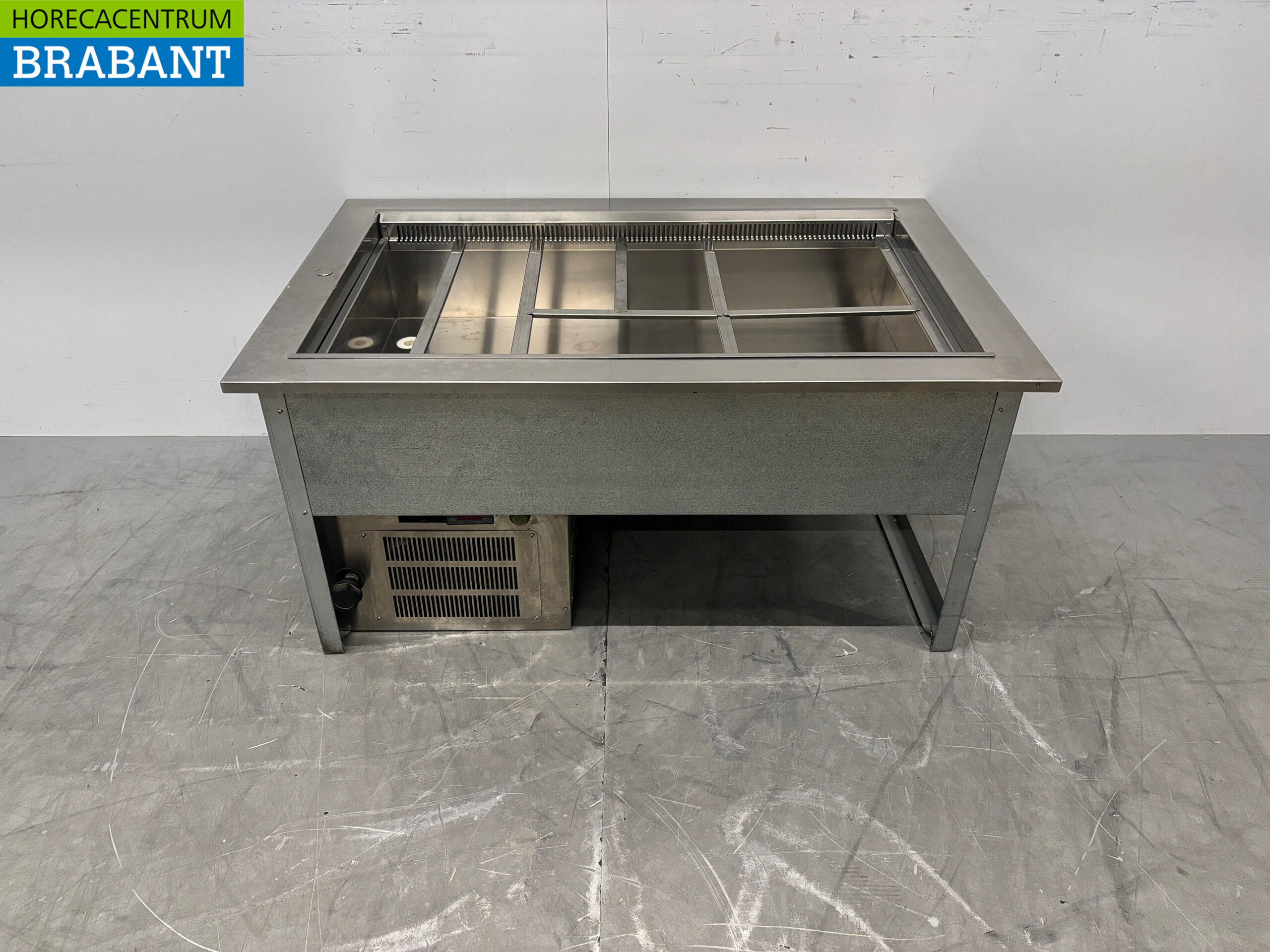 Saladier en inox Koelbak 3 x 1/1 GN 114 cm Horeca