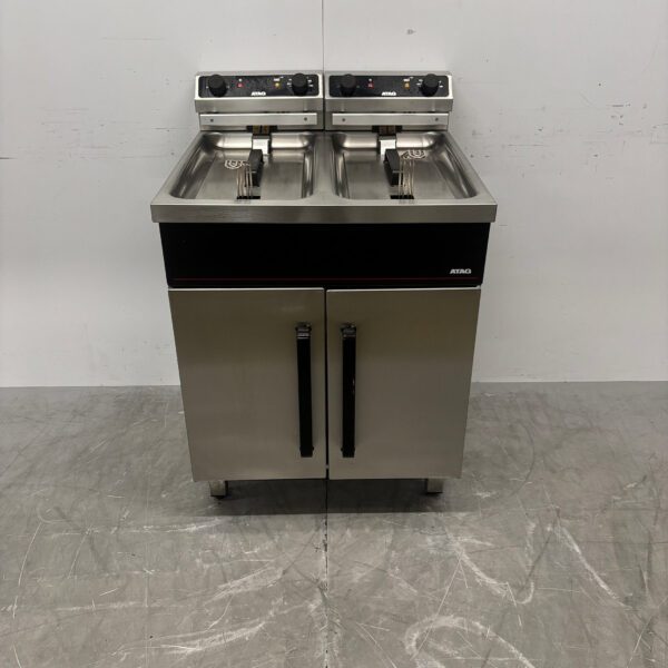 Friteuse double Atag en acier inoxydable 2 x 12 litres 2 x 400V Horeca