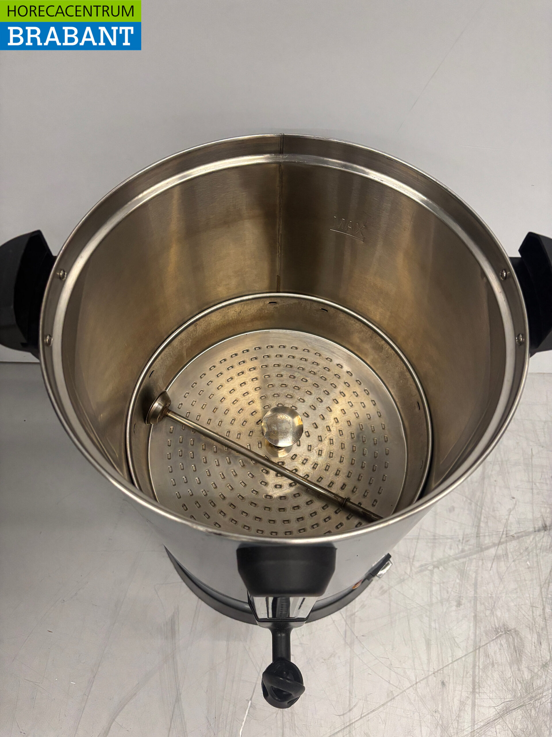 Machine à café percolateur à double paroi en acier inoxydable 14,3 litres 95 tasses 230V Horeca – Image 4