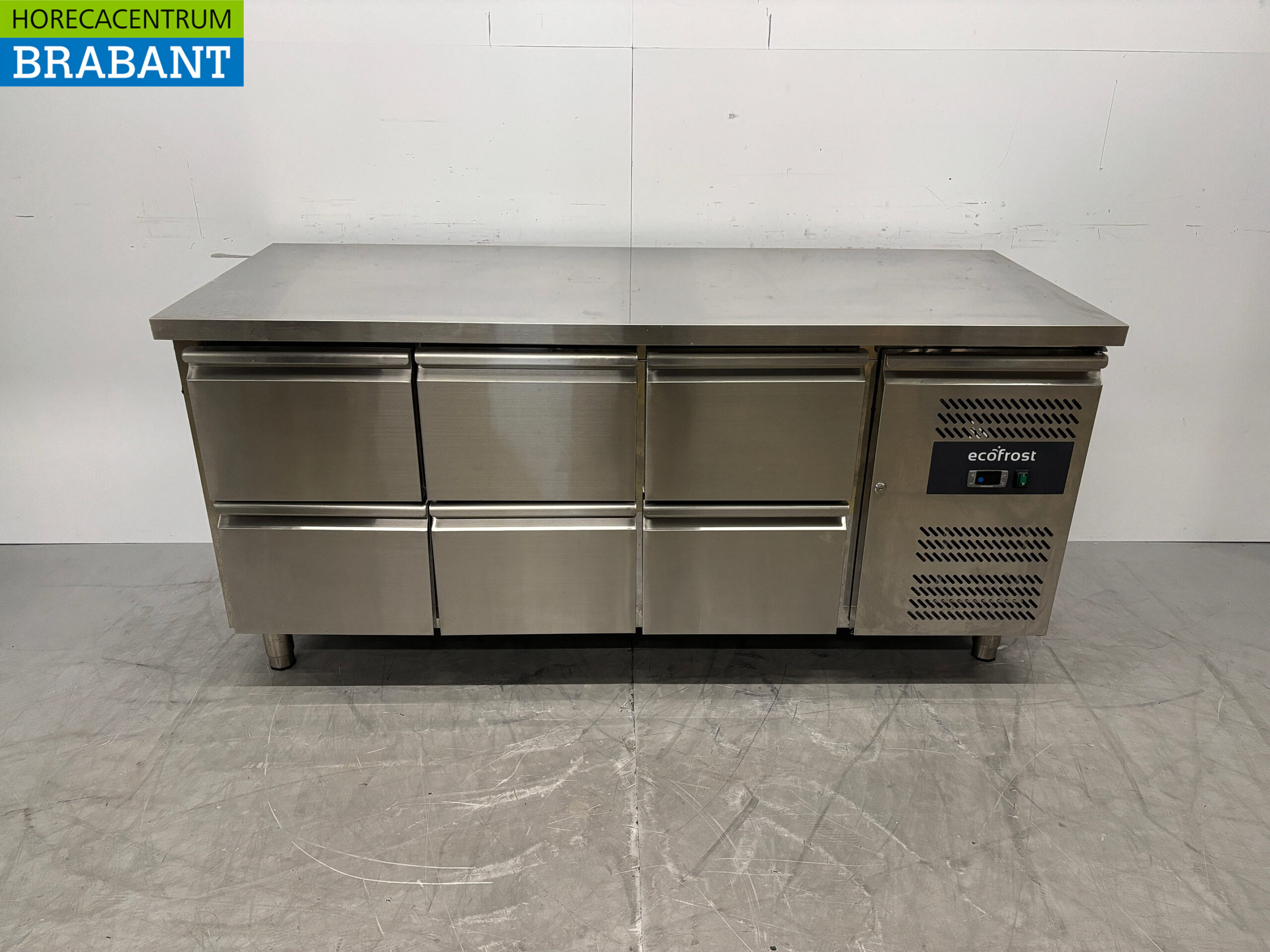 Etabli réfrigéré Ecofrost en acier inoxydable 6 tiroirs 179 cm 230V Horeca