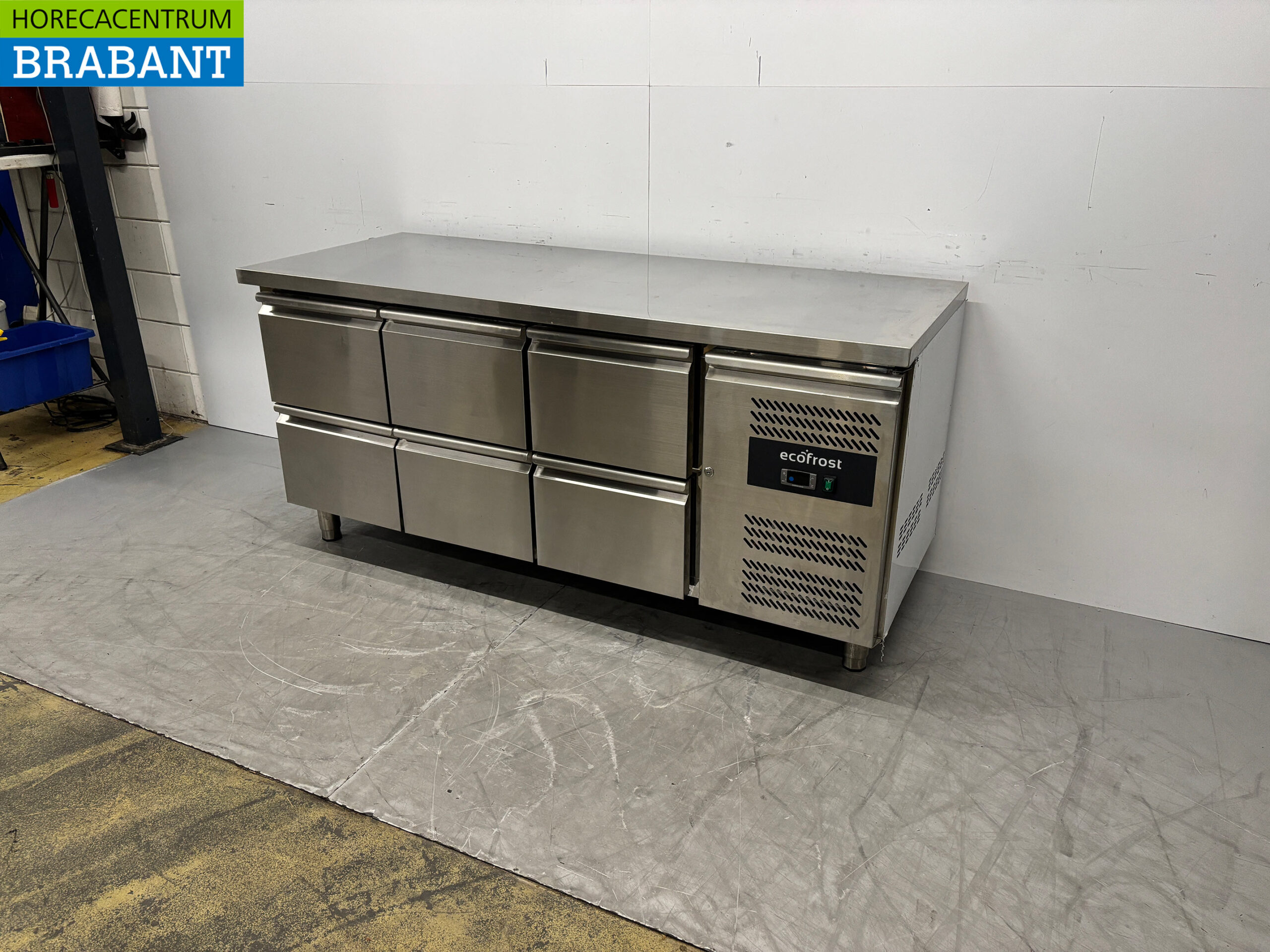 Etabli réfrigéré Ecofrost en acier inoxydable 6 tiroirs 179 cm 230V Horeca – Image 2