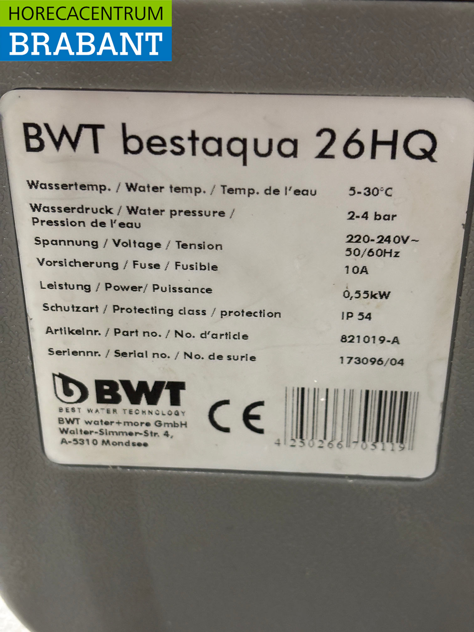 Système d'osmose inverse BWT 180 litres par heure 230V Horeca – Image 4