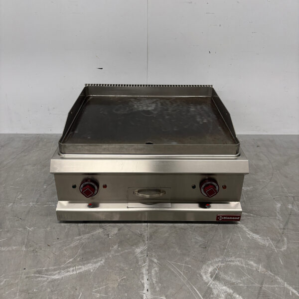 Plaque de cuisson Diamond Smooth en acier inoxydable Plaque de gril 70 cm 400V Horeca