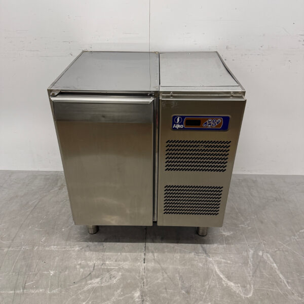 Établi réfrigéré Silko en acier inoxydable 1 porte 76 cm 230V Horeca