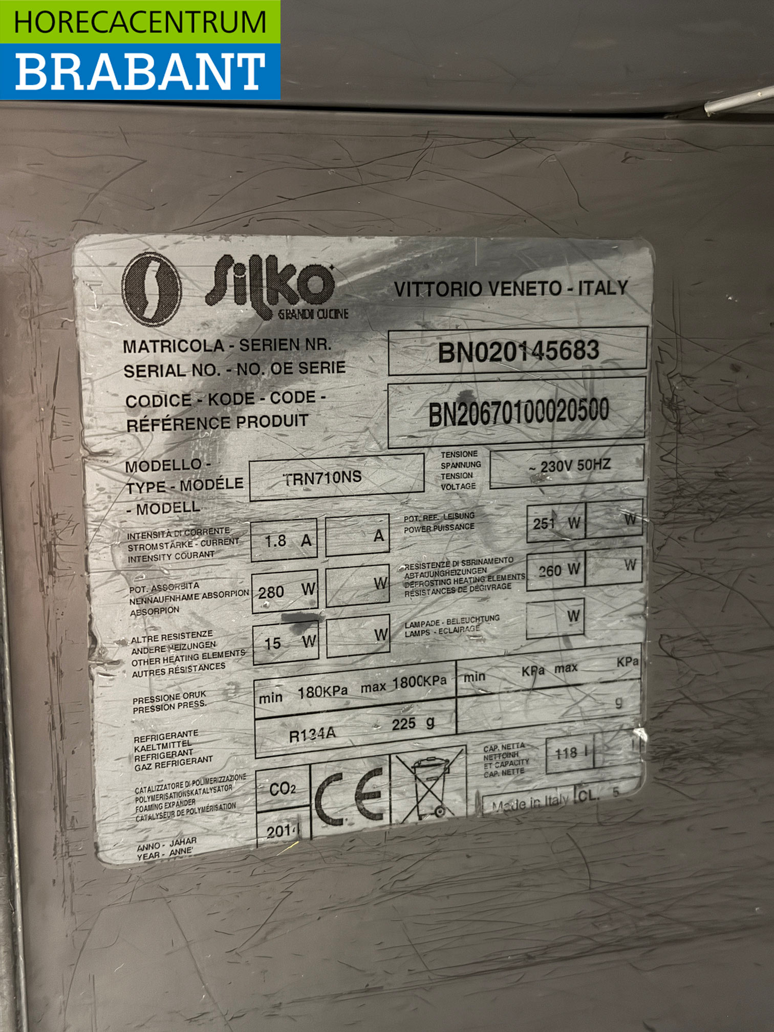 Établi réfrigéré Silko en acier inoxydable 1 porte 76 cm 230V Horeca – Image 5