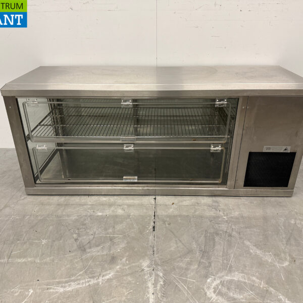 Vitrine Gamko en acier inoxydable 2 volets 131 cm 230V Horeca