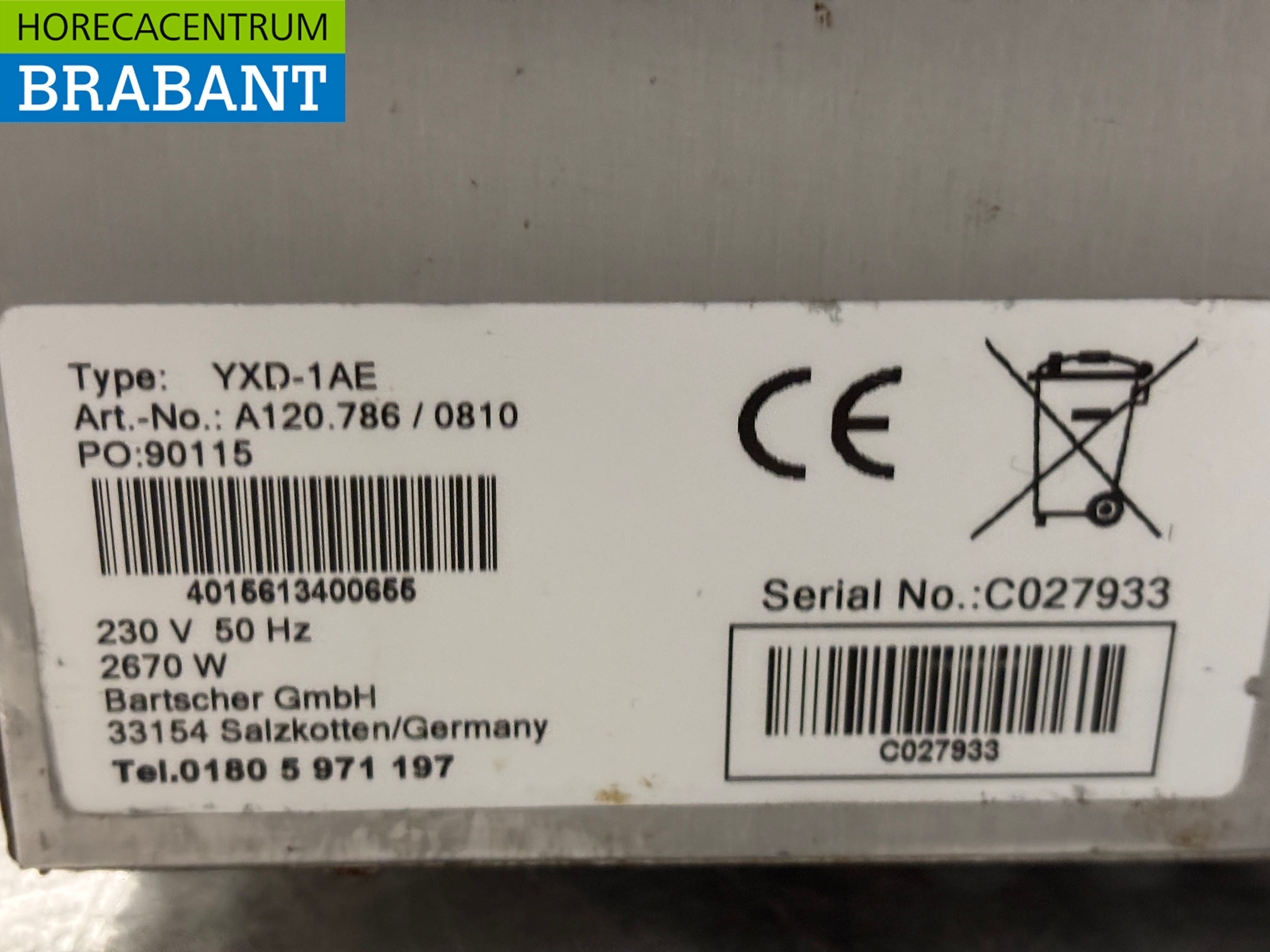 Four à convection Bartscher en acier inoxydable 4 x 44,5/33 cm 230V Horeca – Image 5