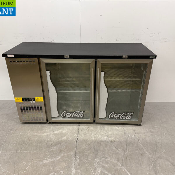 Acier inoxydable Efficold Bar Cooler 2 portes battantes en verre 146 cm 230V Horeca