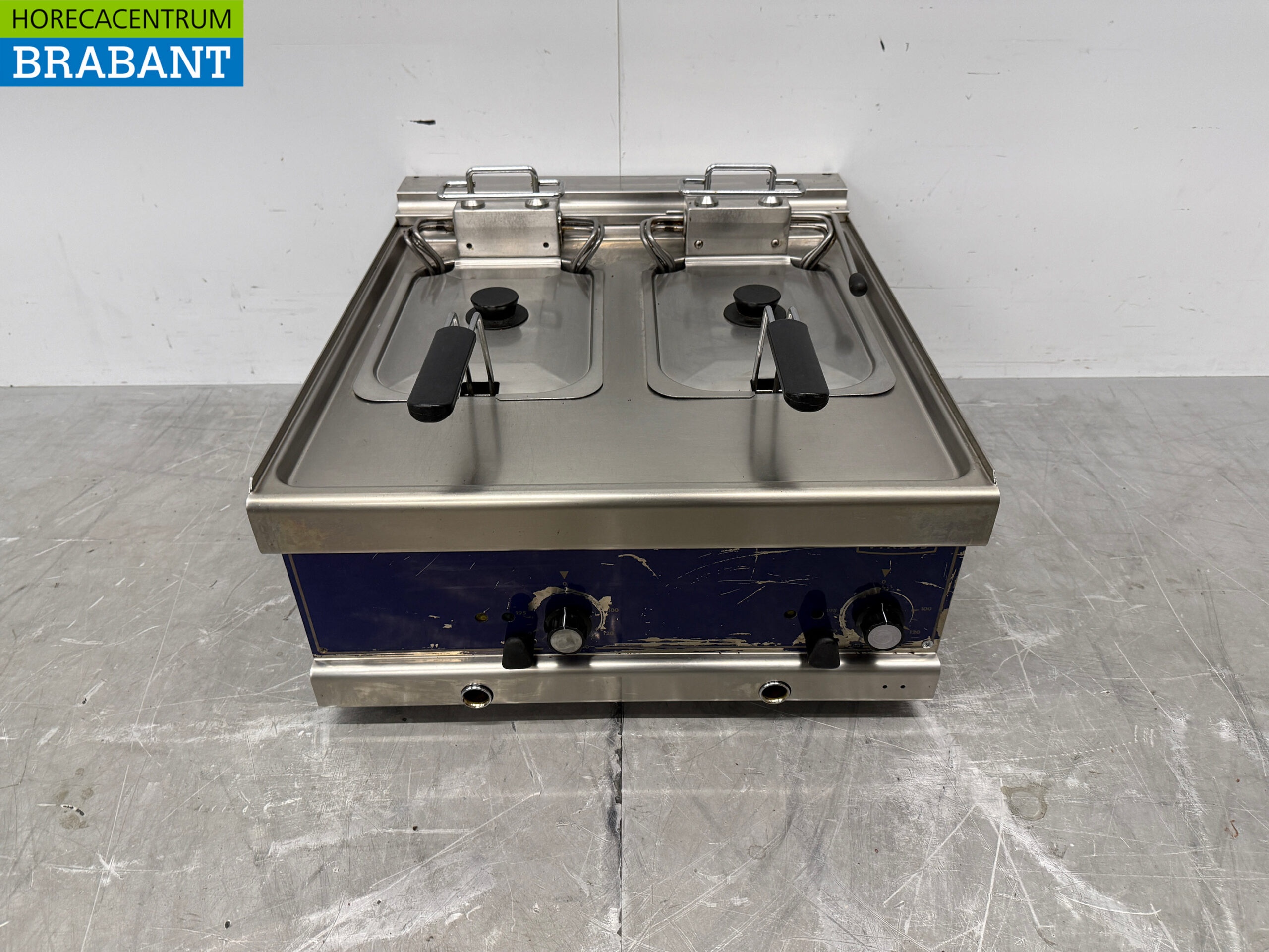 Friteuse double Virtus en acier inoxydable 2 x 10 litres 400V Horeca