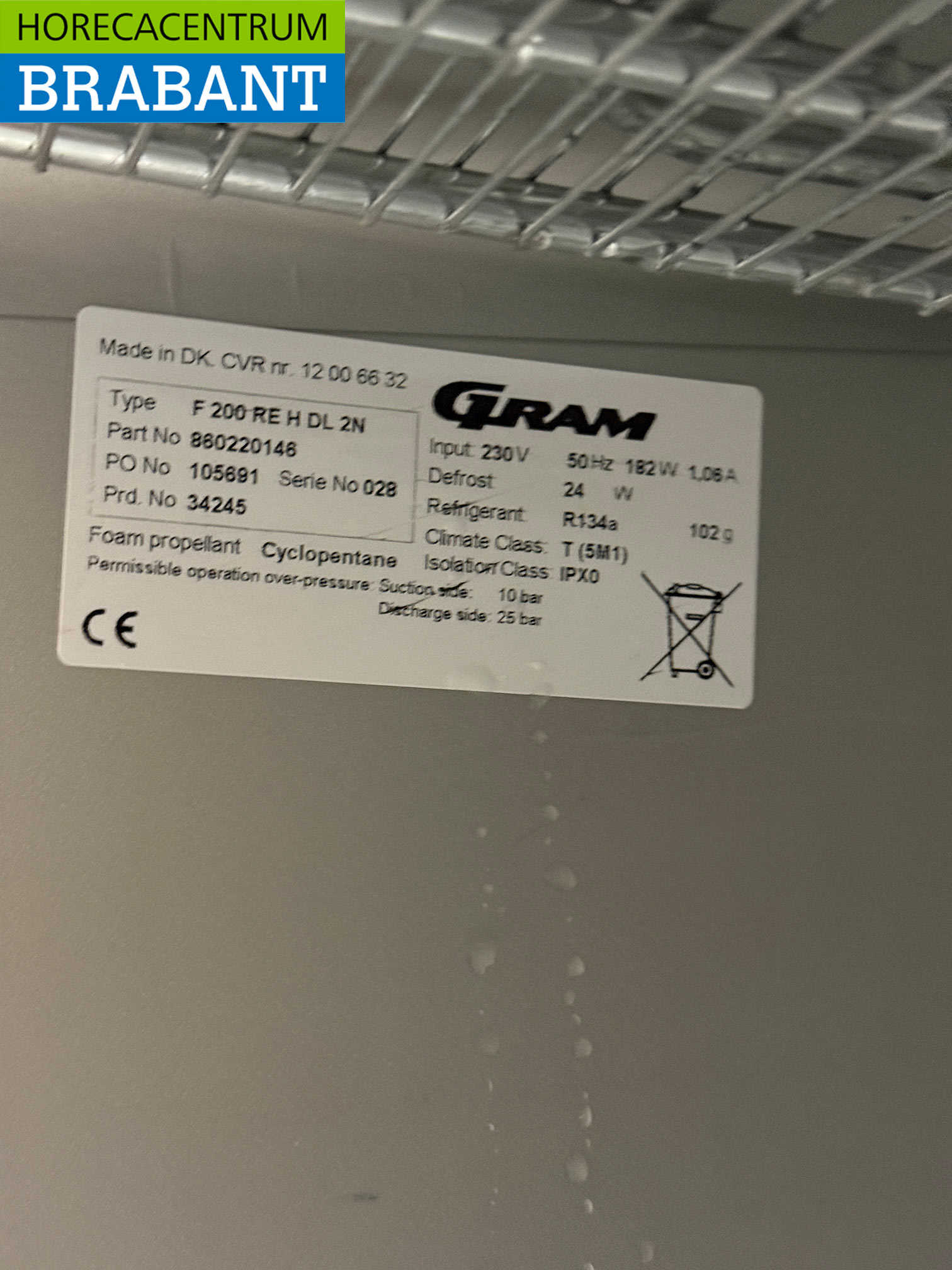 Congélateur Gram en acier inoxydable 78 litres 230V Horeca – Image 5