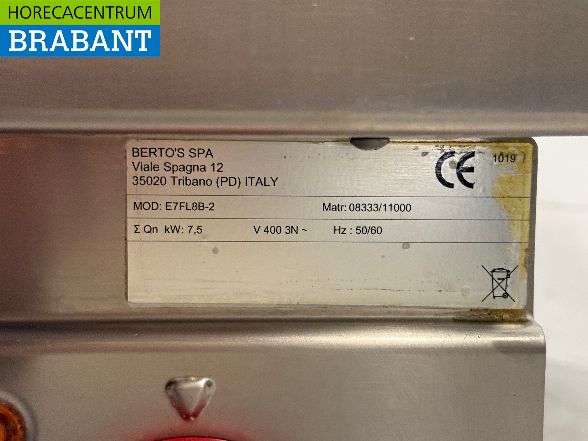 Plaque de cuisson lisse en acier inoxydable Berto's Plaque de gril 80 cm 400V Horeca – Image 5
