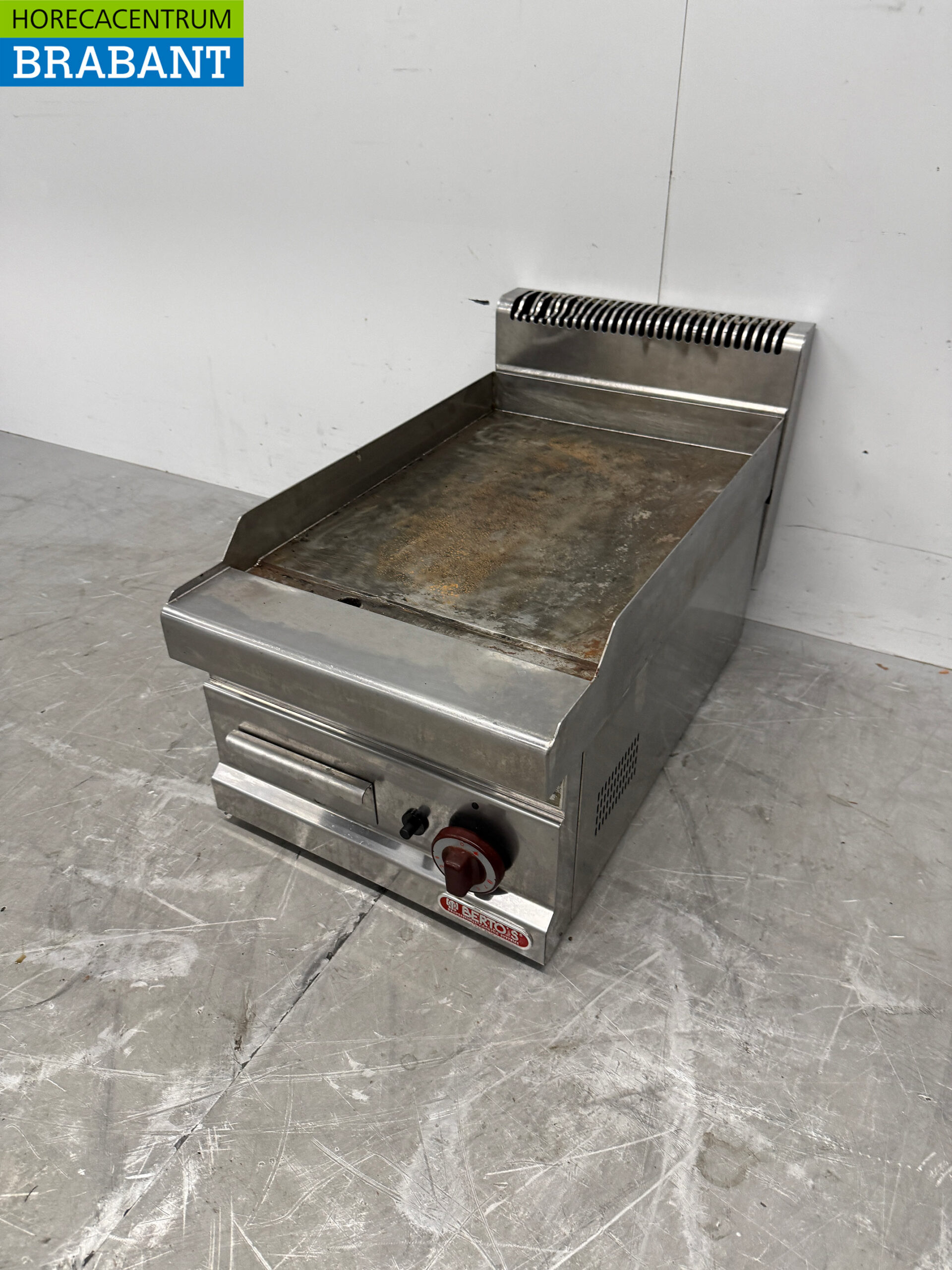 Plaque de cuisson lisse en acier inoxydable Berto's Plaque de gril 40 cm GAS Horeca – Image 2