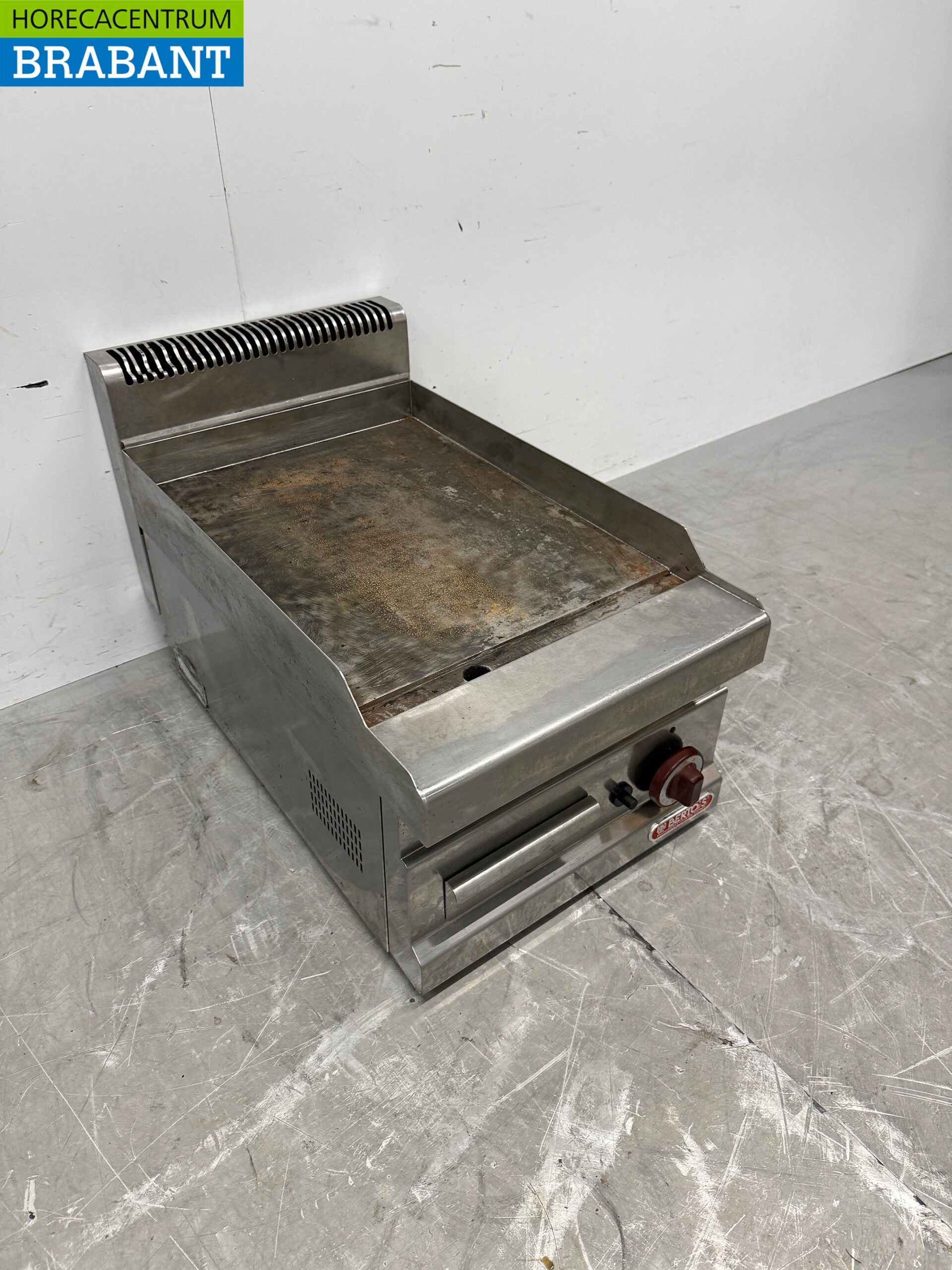 Plaque de cuisson lisse en acier inoxydable Berto's Plaque de gril 40 cm GAS Horeca – Image 3