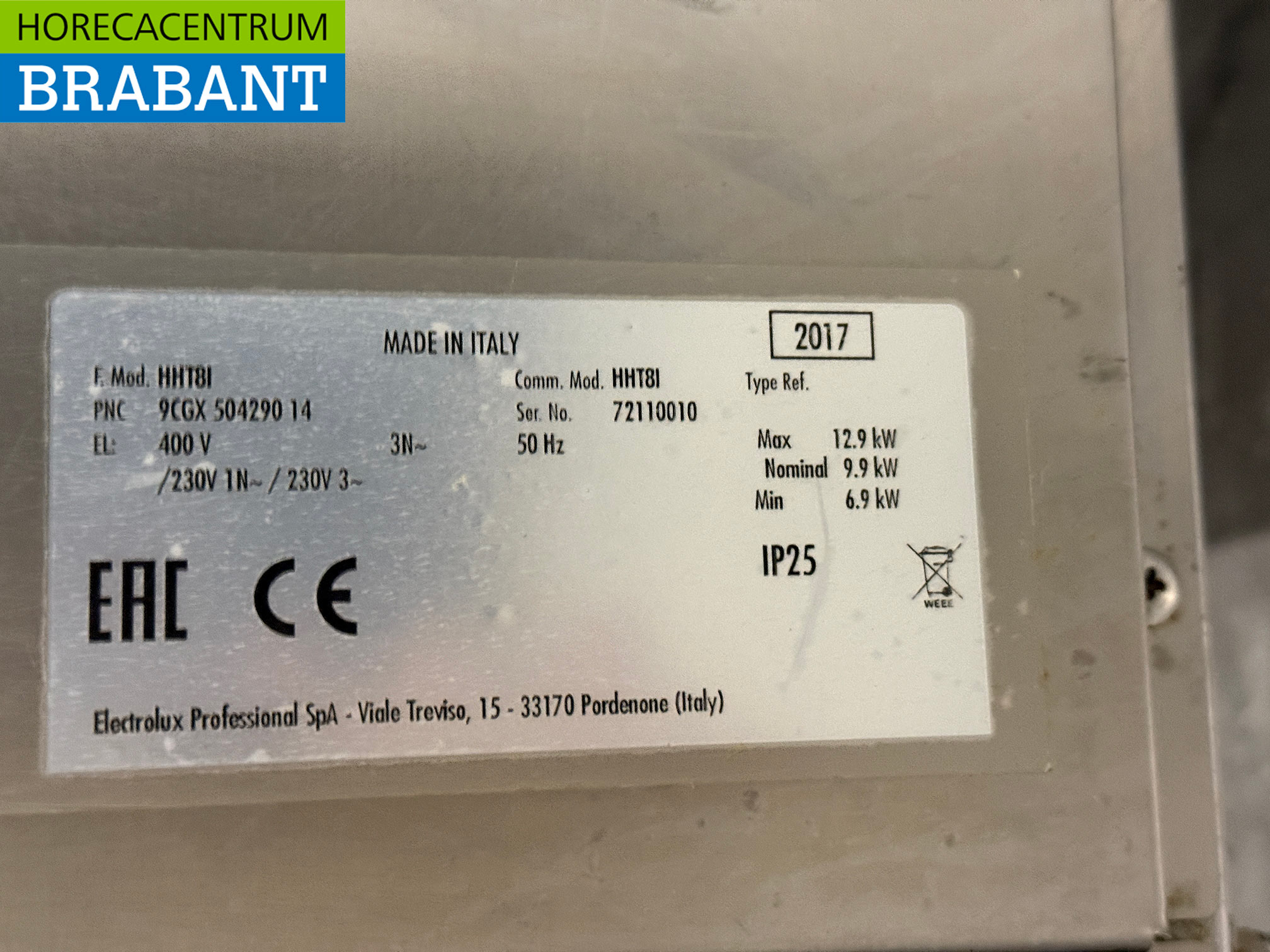 Lave-vaisselle à passage Zanussi HHT8 en acier inoxydable avec pompe de vidange 400V Horeca – Image 6