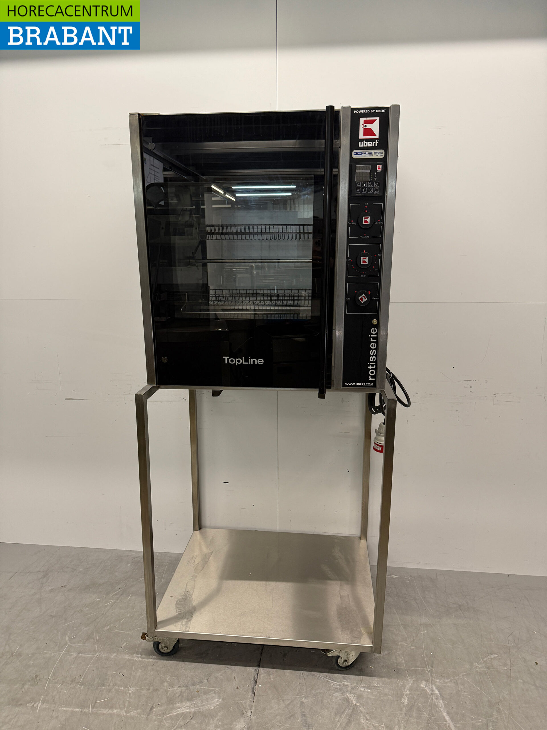 Gril à poulet Ubert RT-403 en acier inoxydable 3 paniers 400V Restauration