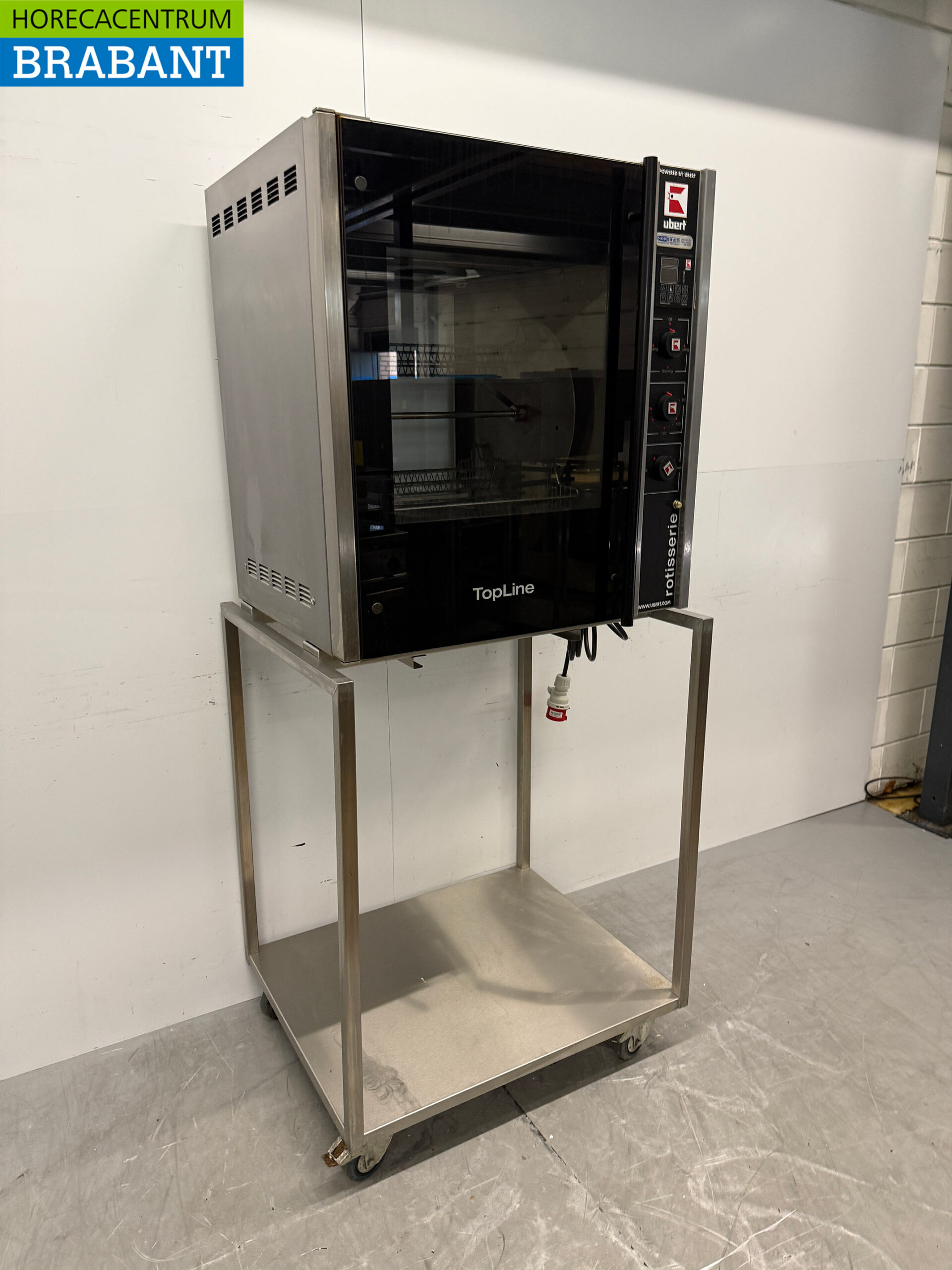 Gril à poulet Ubert RT-403 en acier inoxydable 3 paniers 400V Restauration – Image 3