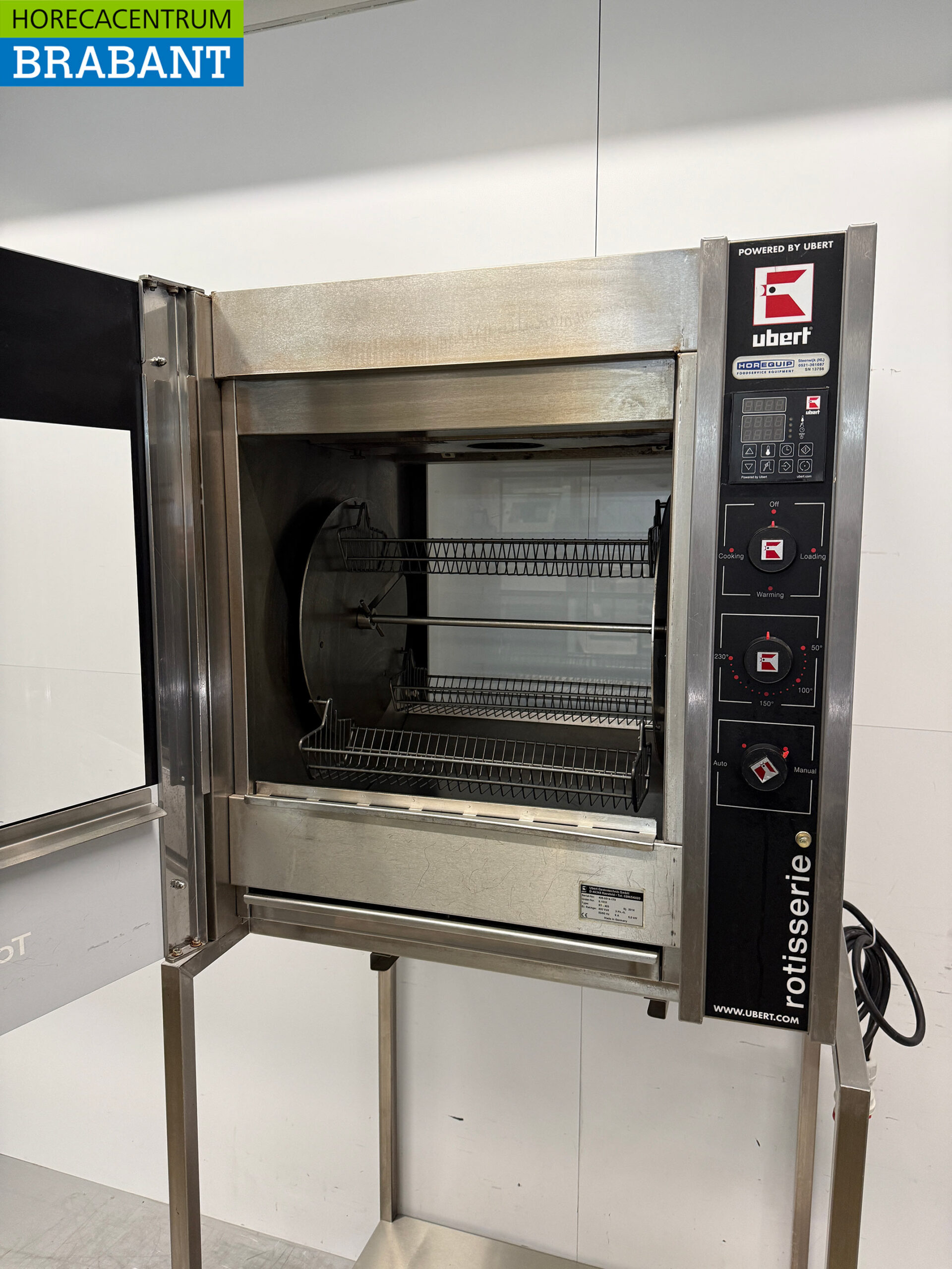 Gril à poulet Ubert RT-403 en acier inoxydable 3 paniers 400V Restauration – Image 4