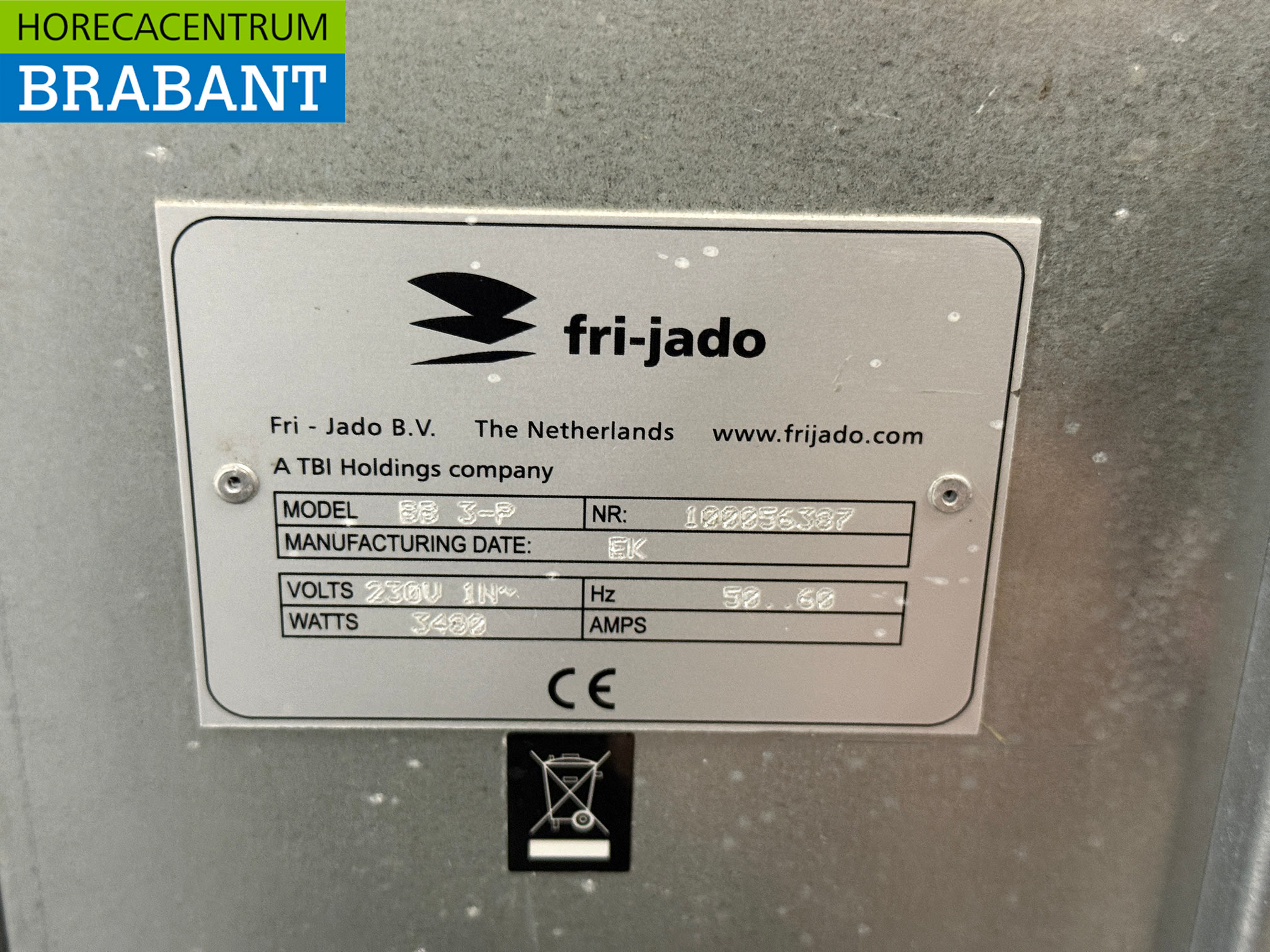 Four à air chaud Fri-Jado en acier inoxydable 3 x 60/40 cm 230V Horeca – Image 5