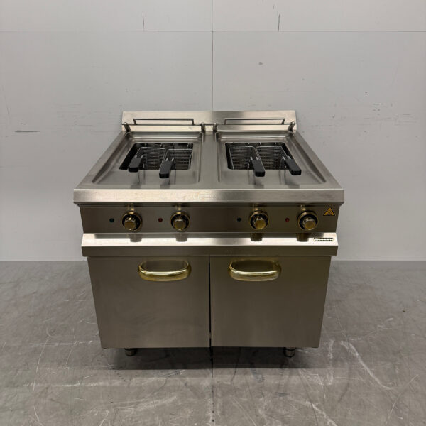 Friteuse double Hobart en acier inoxydable 2 x 18 litres 2 x 400V Horeca