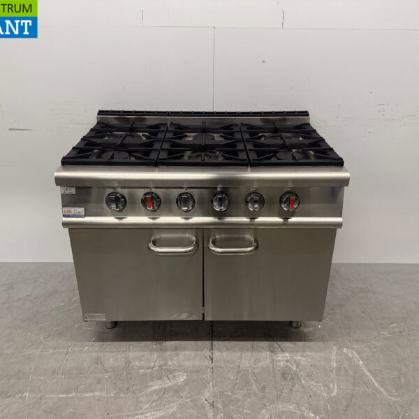 Cuisinière Bon-Line en acier inoxydable à 6 feux 105 cm GAS Restauration