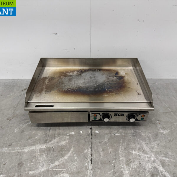 Plaque grill lisse en acier inoxydable Gril 73 cm 2 x 230V Horeca
