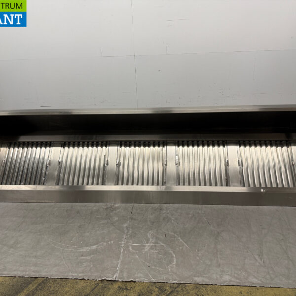Hotte aspirante en acier inoxydable Hotte à vapeur modèle incliné 300 cm Horeca