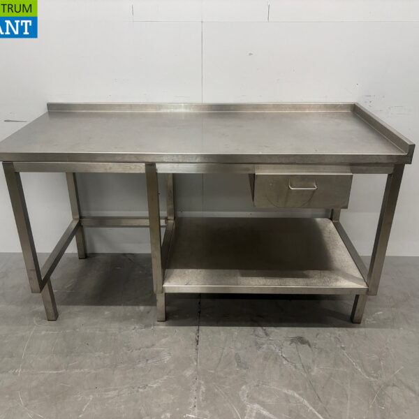 Table de travail en acier inoxydable avec tiroir 160 x 70 x 87,5 Horeca