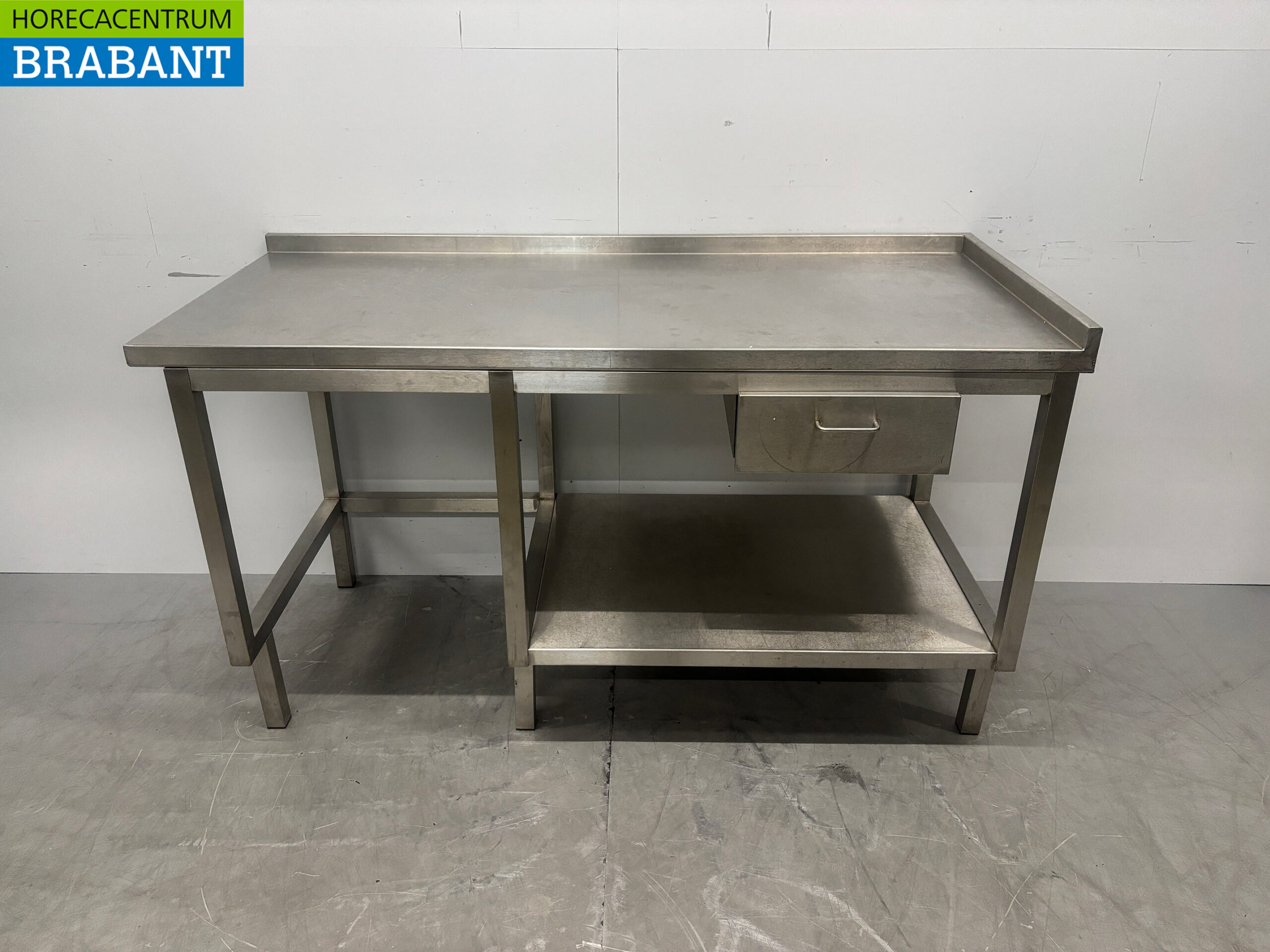 Table de travail en acier inoxydable avec tiroir 160 x 70 x 87,5 Horeca