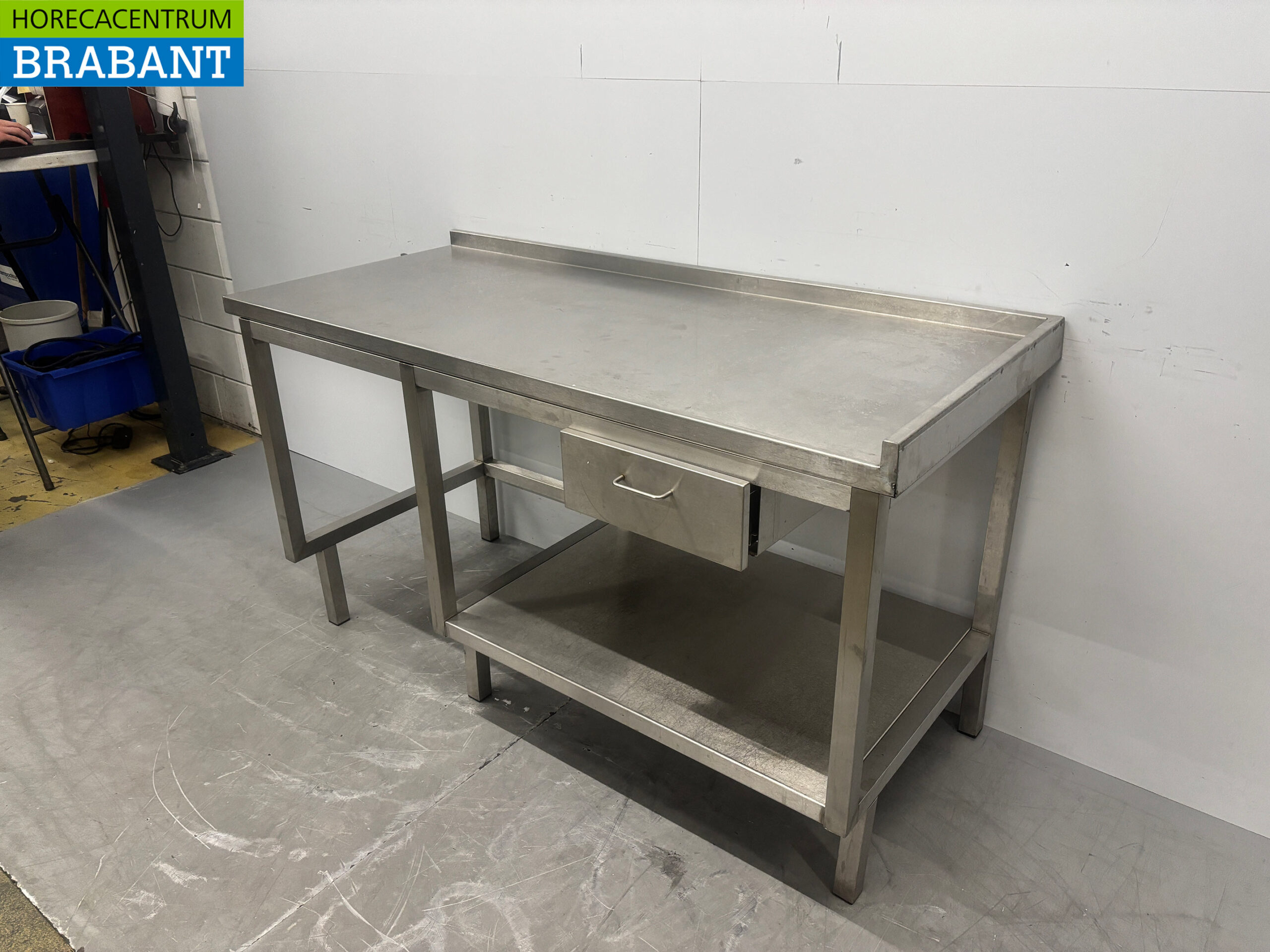 Table de travail en acier inoxydable avec tiroir 160 x 70 x 87,5 Horeca – Image 2