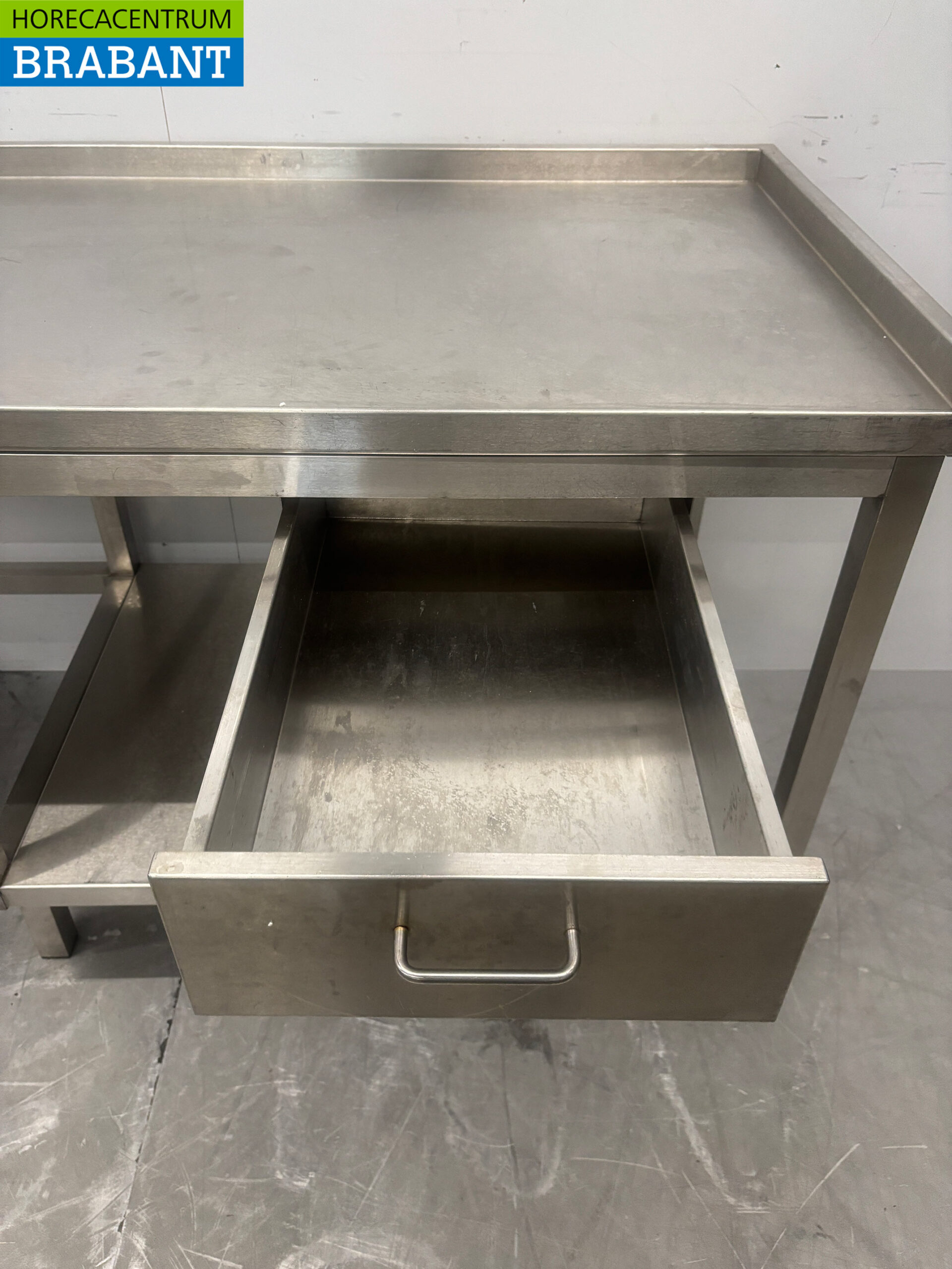 Table de travail en acier inoxydable avec tiroir 160 x 70 x 87,5 Horeca – Image 4