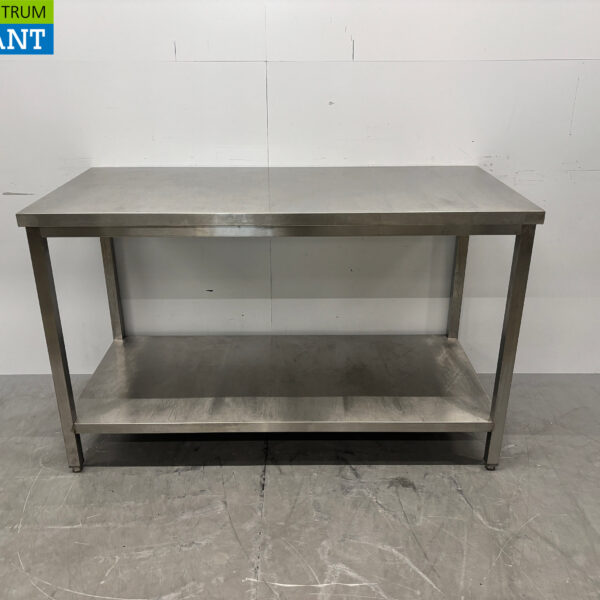 Table de travail en acier inoxydable avec étagère inférieure 150 x 70 x 92 Restauration