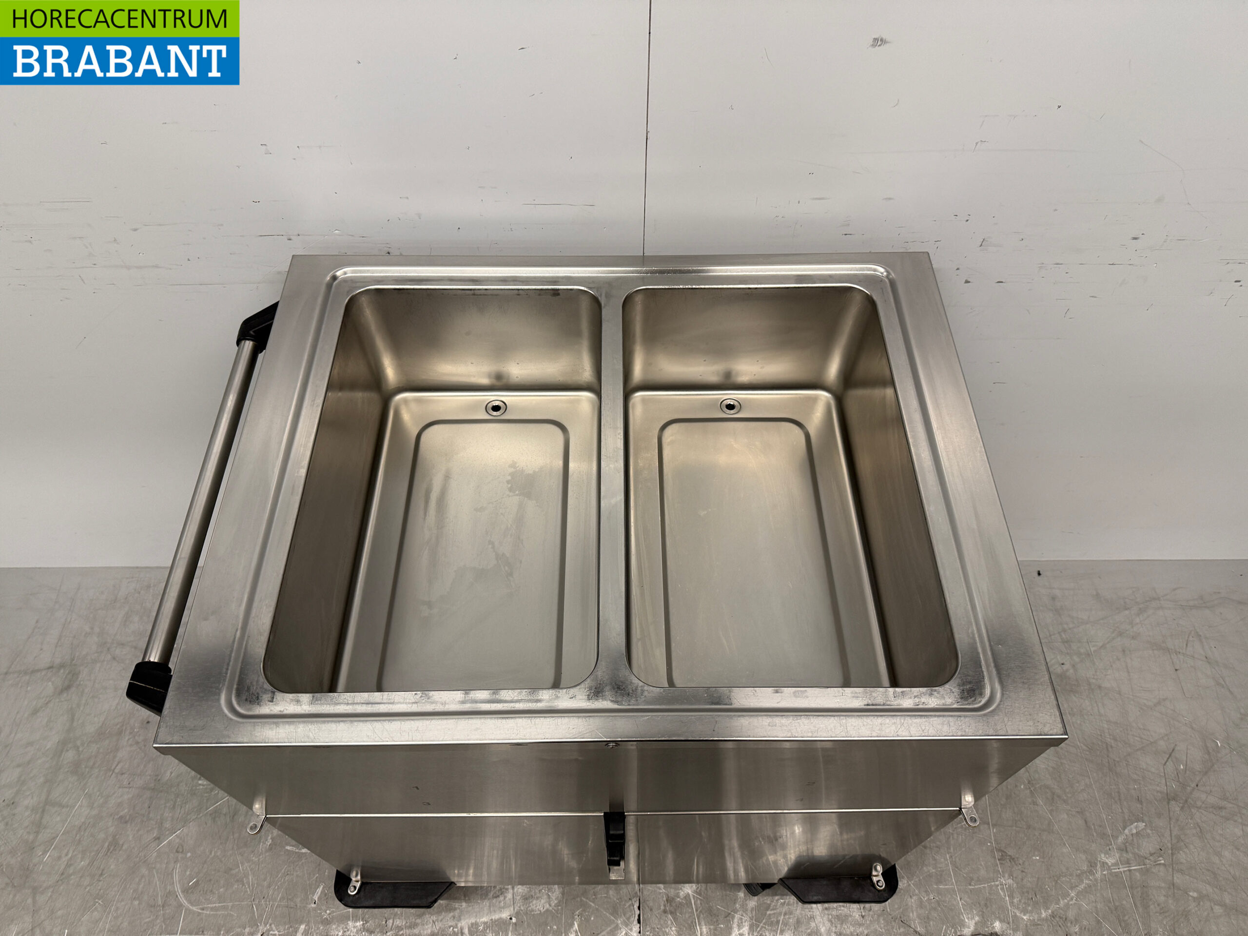 Bain-Marie mobile Rieber en acier inoxydable 2 x 1/1 GN avec armoire chauffante 230V Horeca – Image 4